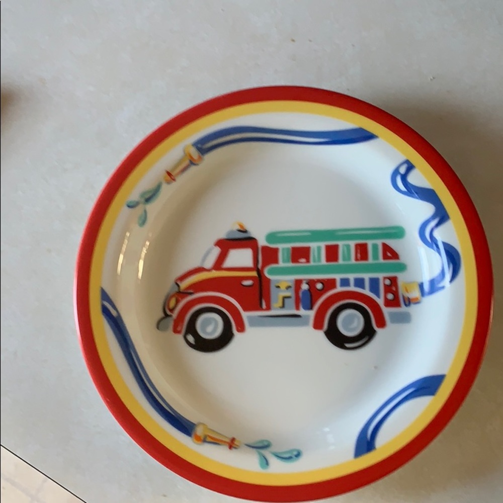 Tiffany’s Fire Station plate and bowl - Picture 1 of 3